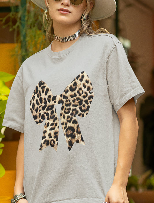 Leopard Bow Graphic Tee