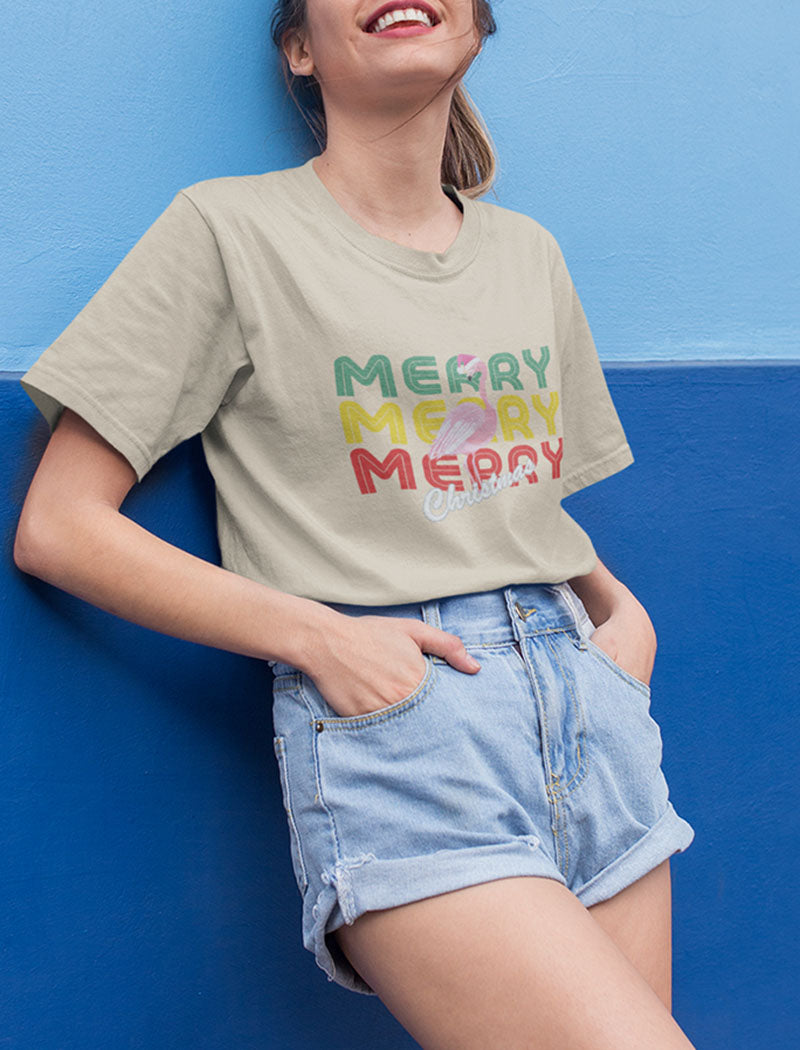 Merry Christmas Flamingo Tee