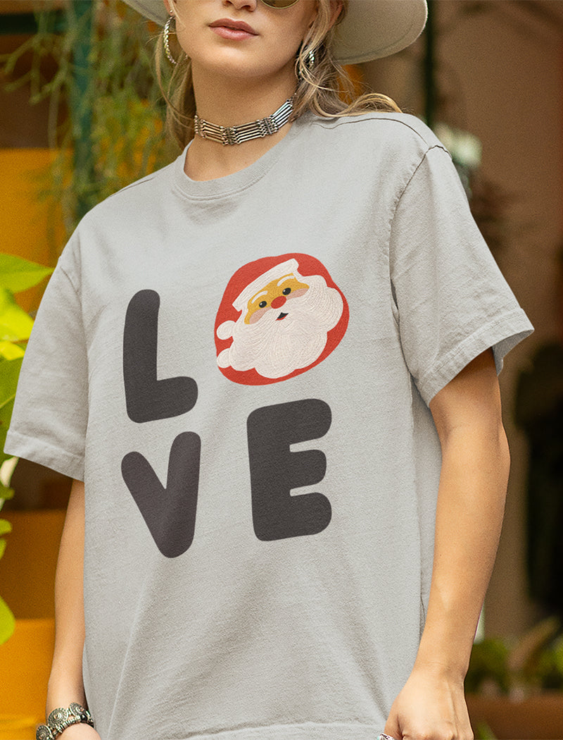 Santa "LOVE" Graphic Tee