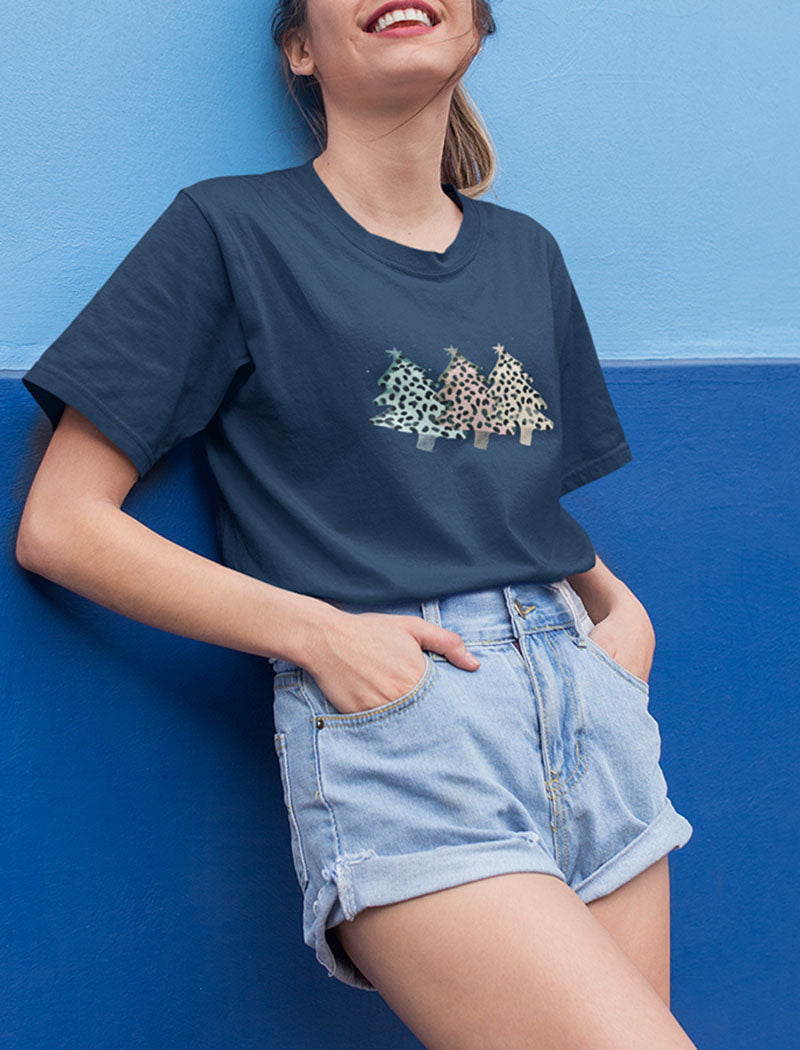 Leopard Print Christmas Tree Tee