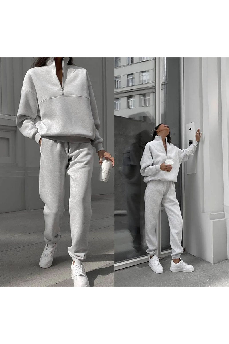 Half-Zip Pullover and Jogger Set