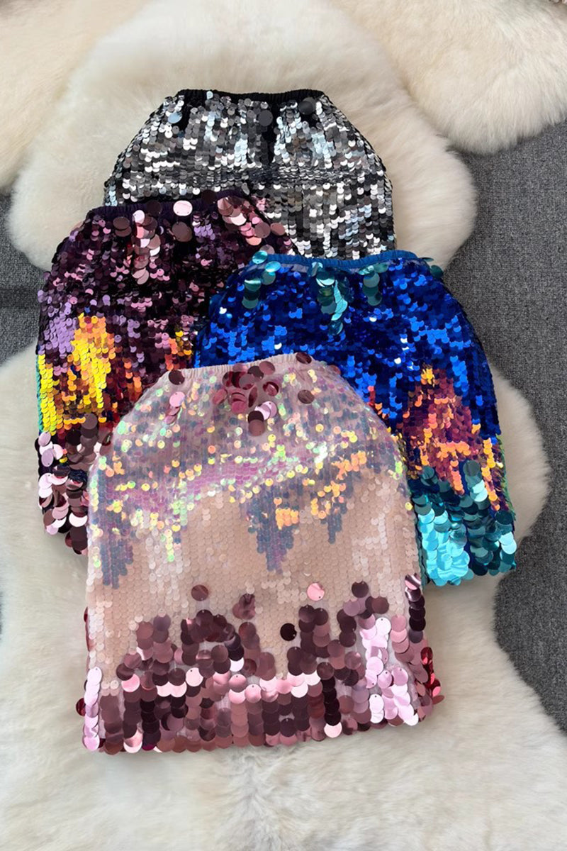 Sequin Mini Skirt