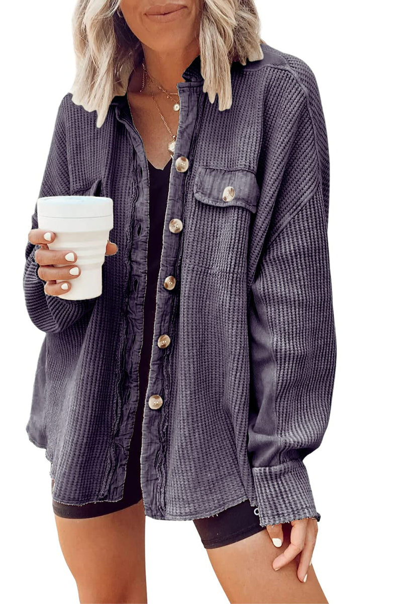 Button-Up Textured Shirt