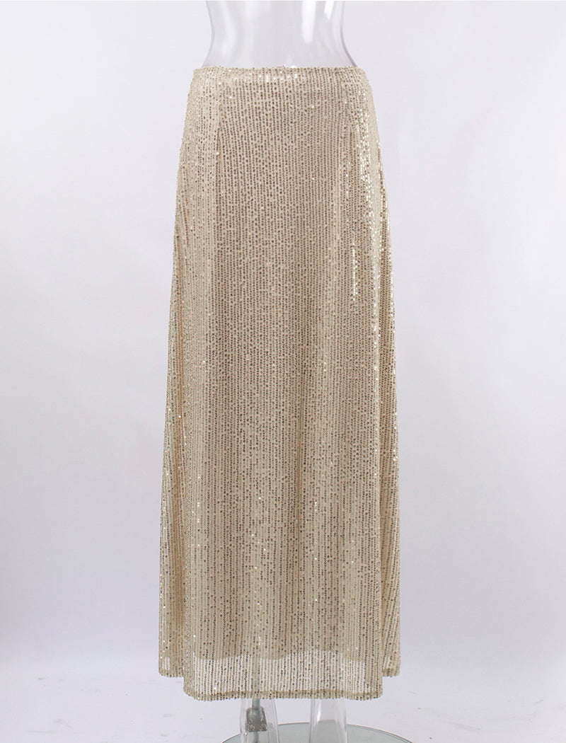 Sequin Maxi Skirt