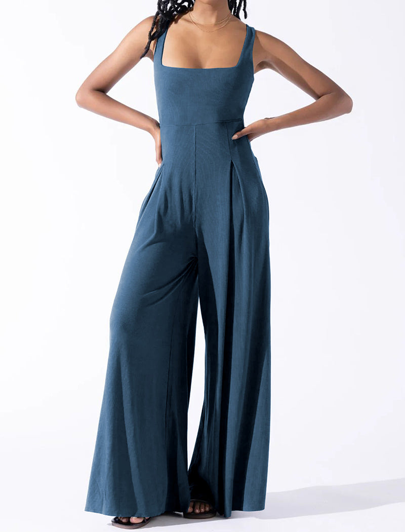 Sleeveless Wide-Leg Jumpsuit