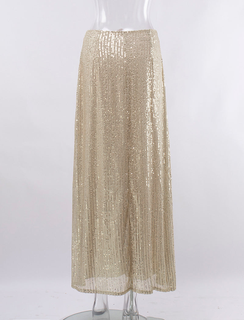 Sequin Maxi Skirt