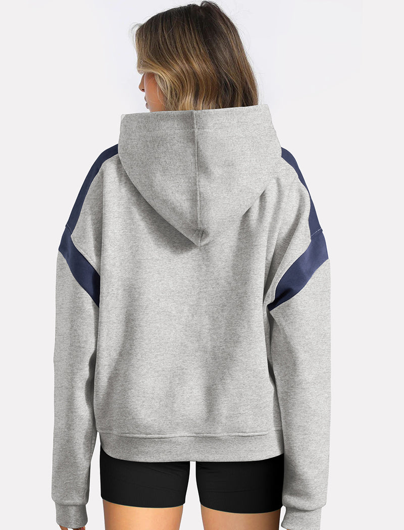 Colorblock Drop-shoulder Hoodie