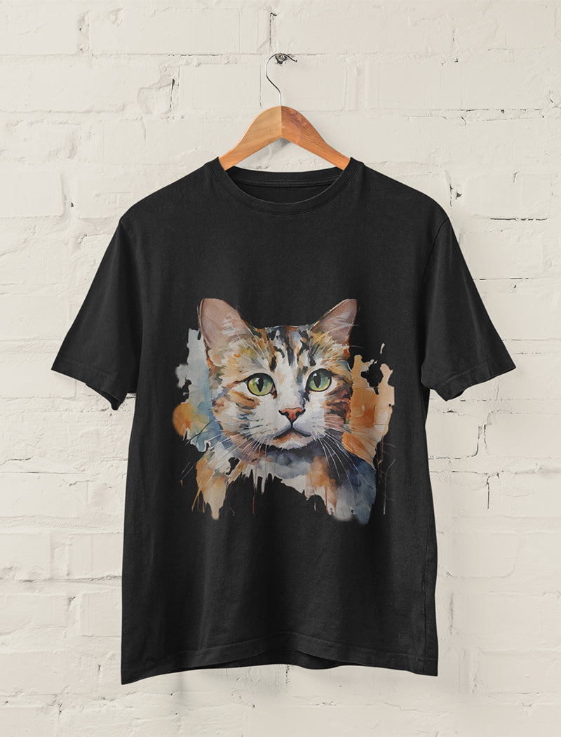 Vibrant Cat Art Tee