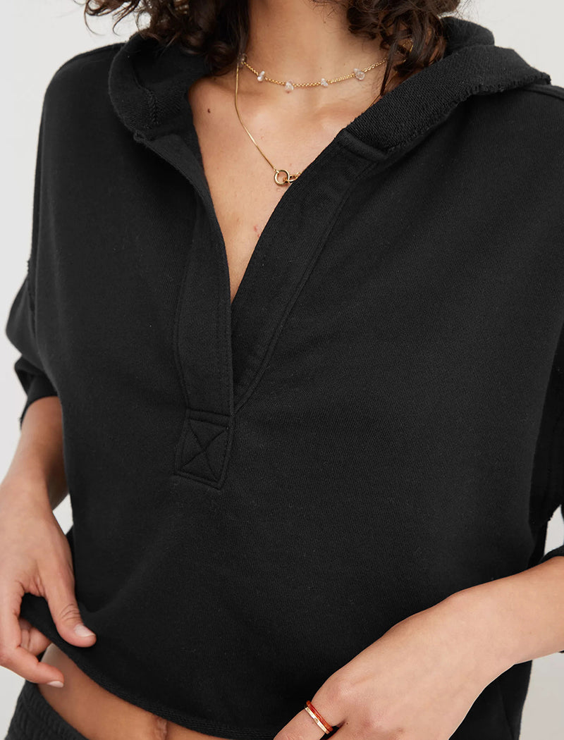 V-Neck Long Sleeve Hoodie