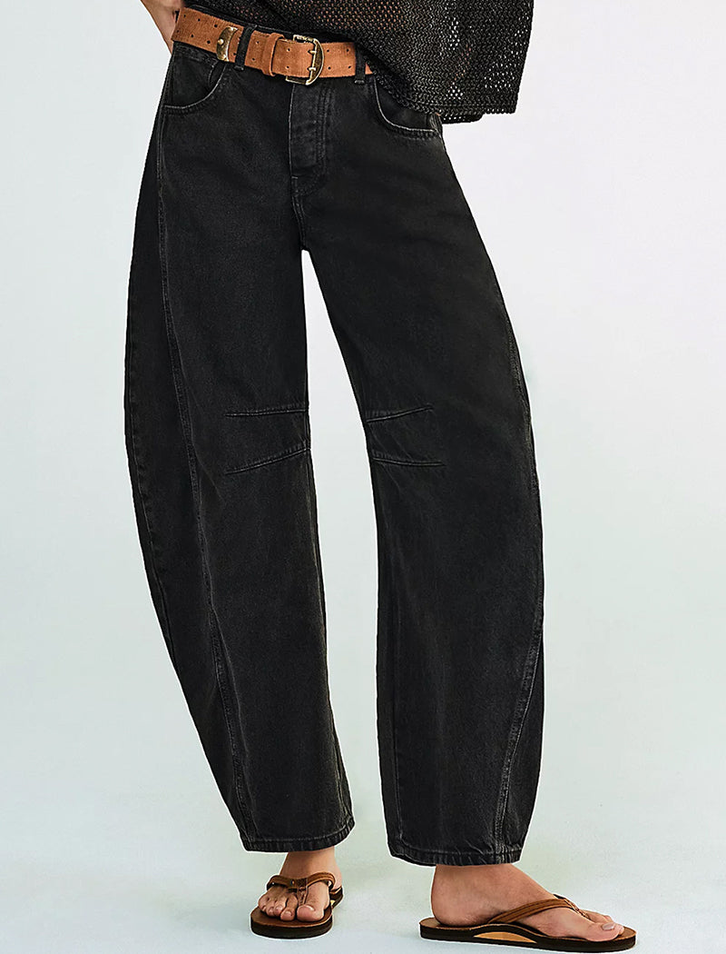 Wide-Leg Denim Pants