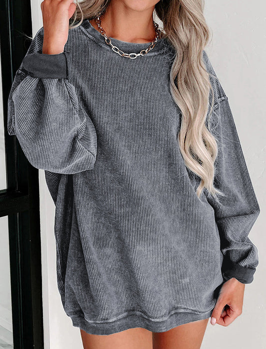 Casual Pullover Crewneck Top