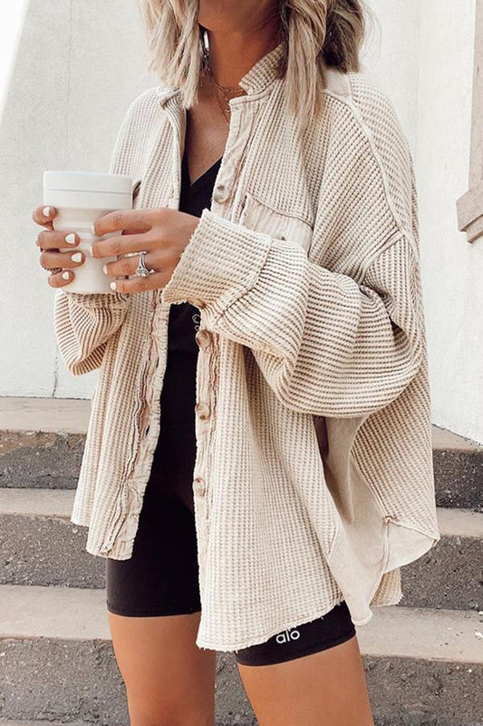 Button-Up Textured Shirt