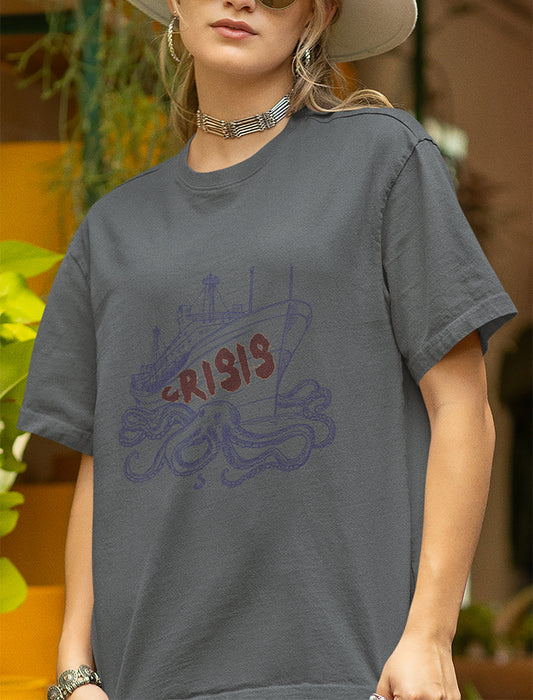 Ship and Octopus Crisis Tee