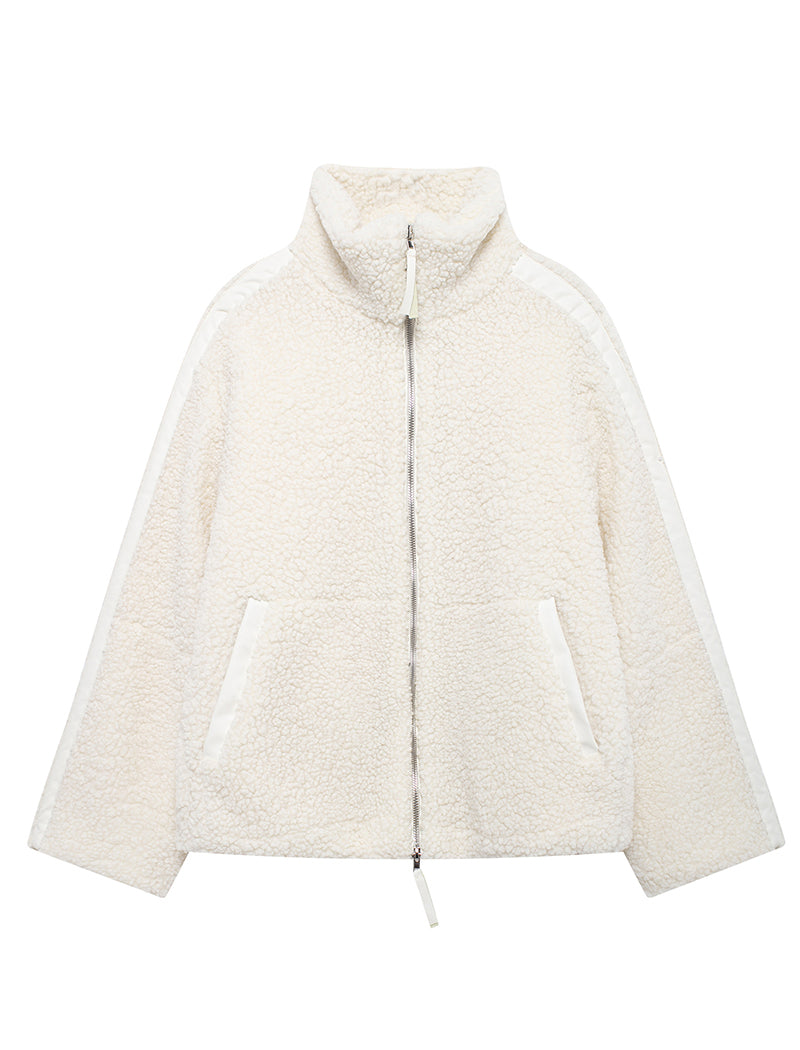 Zip-Up High-Neck Coat