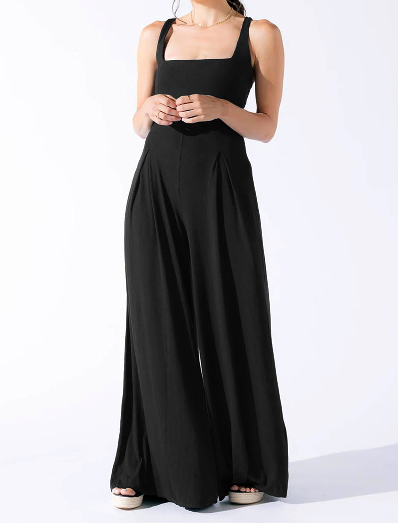 Sleeveless Wide-Leg Jumpsuit