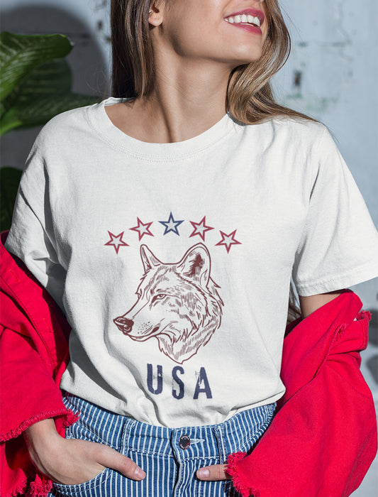 Wolf and Stars USA Graphic Tee