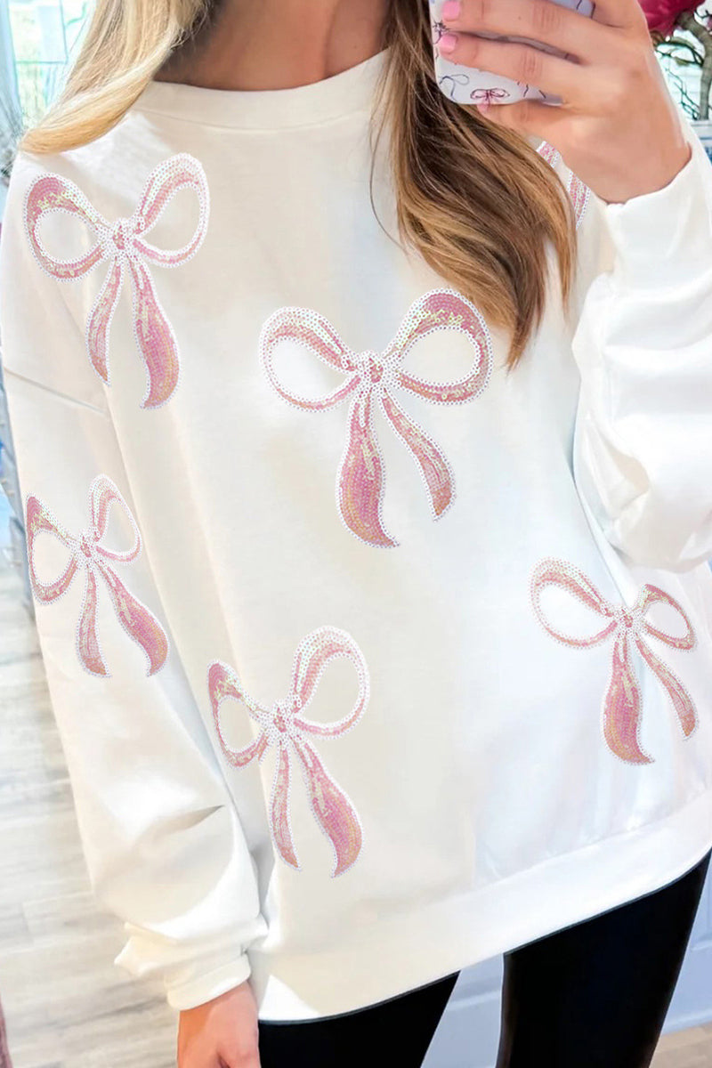 Bow Embellished Roundneck Top