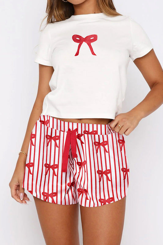 Bow Print Pajama Set