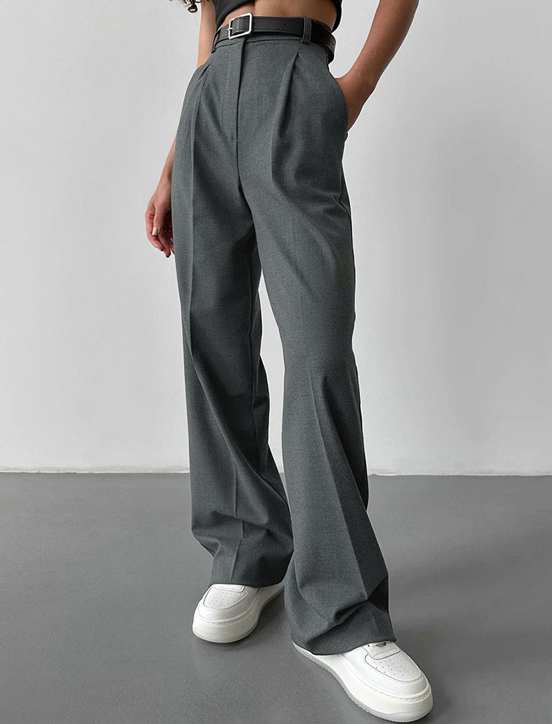 Straight-Leg Tailored Pants