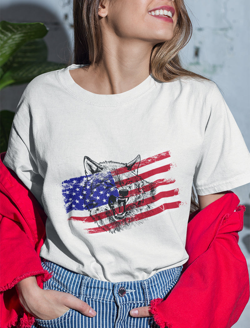 Wolf Flag Graphic Tee