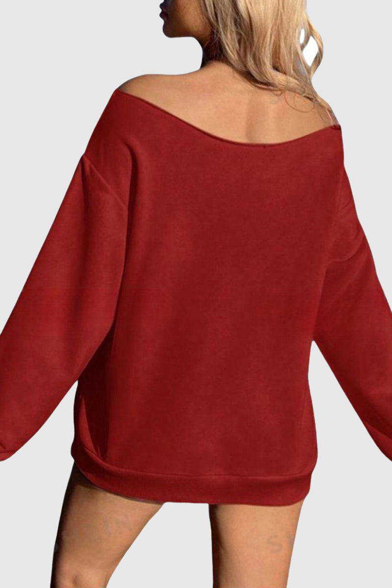 New York Oversized Off-Shoulder Top