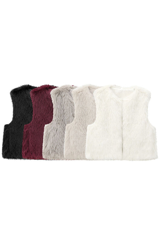 Sleeveless Furry Vest