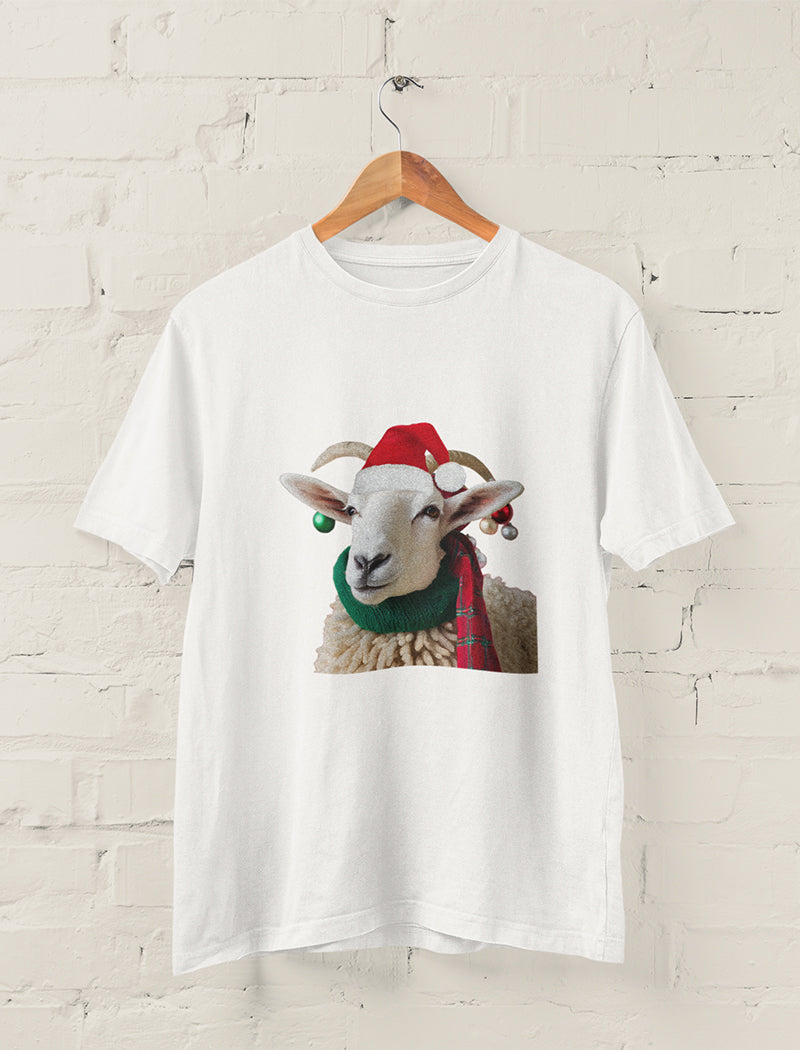 Festive Sheep Holiday Graphic Tee