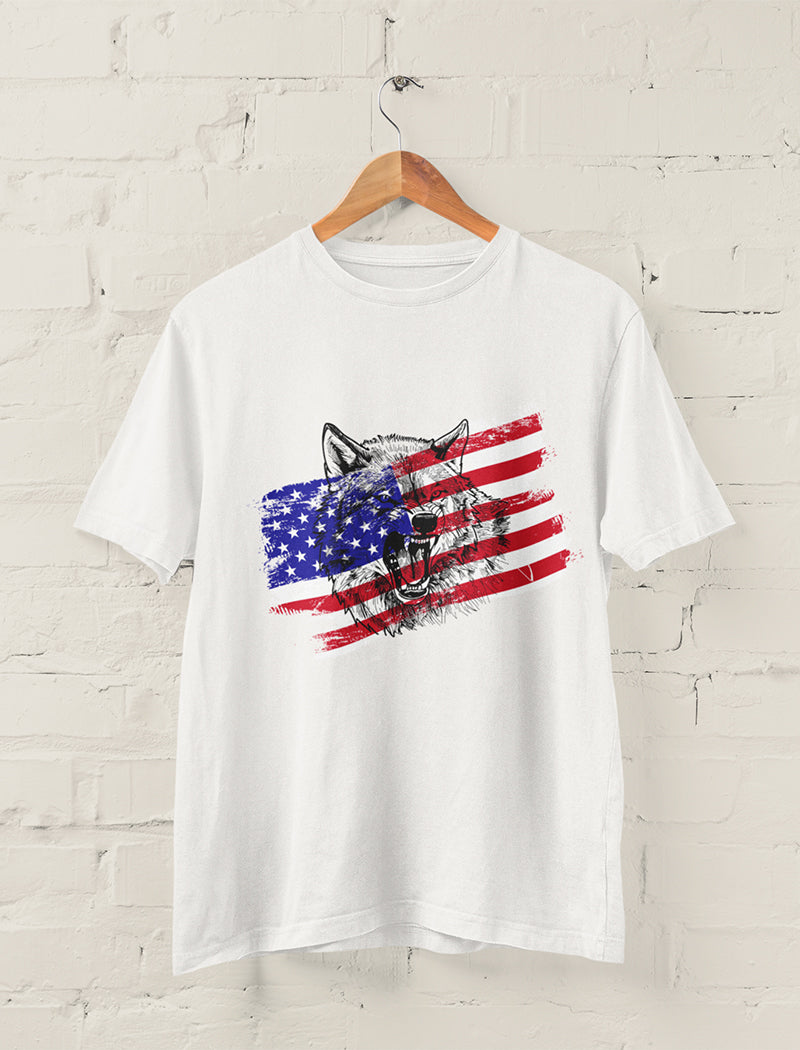 Wolf Flag Graphic Tee