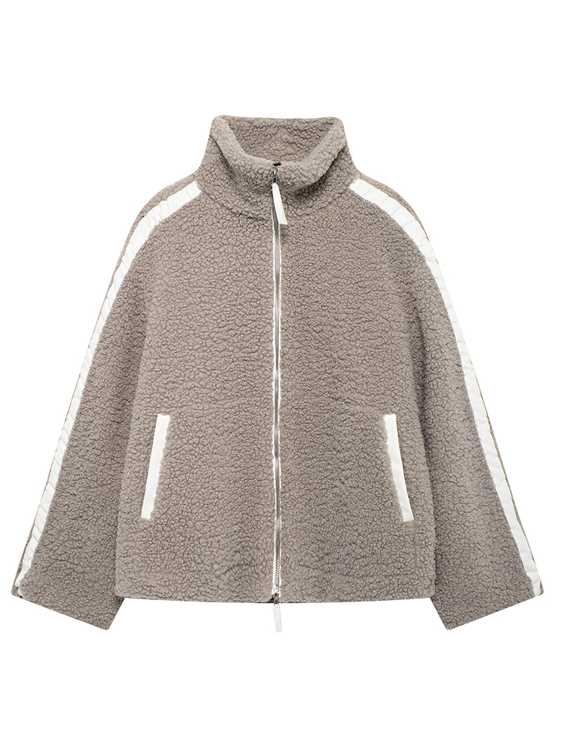 Zip-Up High-Neck Coat