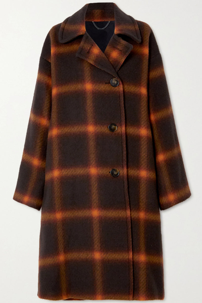 Oversized Plaid Coat