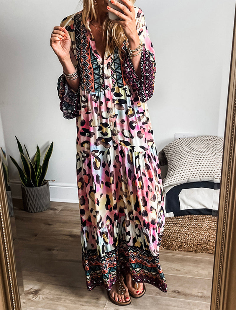 Leopard Print Maxi Dress