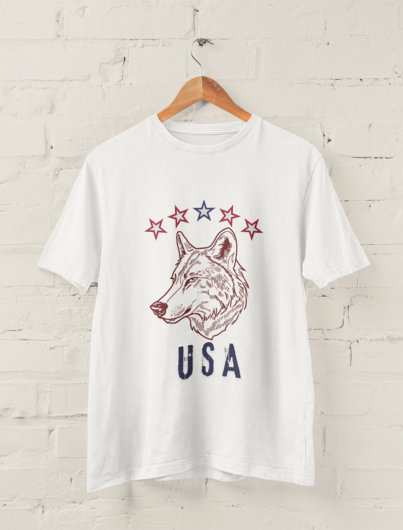 Wolf and Stars USA Graphic Tee