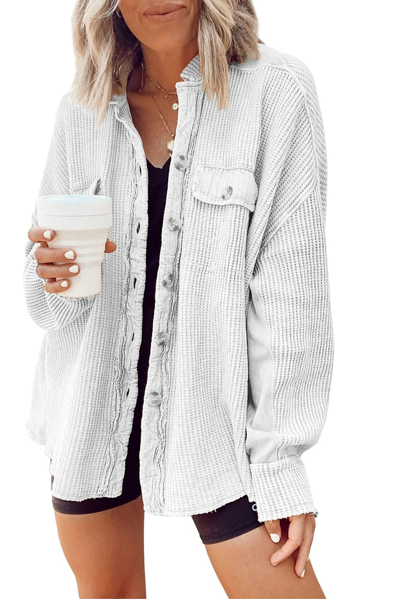 Button-Up Textured Shirt