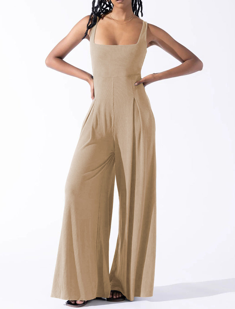 Sleeveless Wide-Leg Jumpsuit