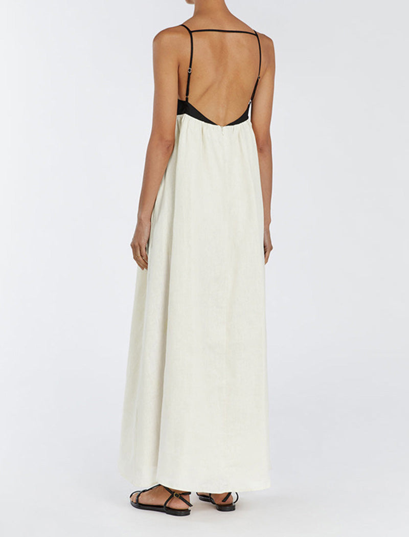 Contrast Backless Cami Dress