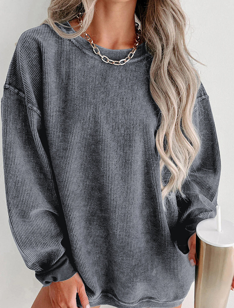 Casual Pullover Crewneck Top