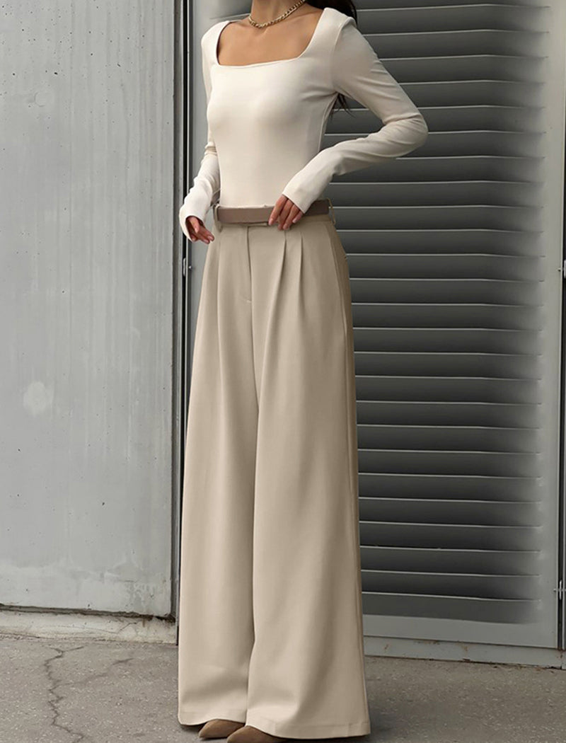 Wide-Leg High-Waist Pants