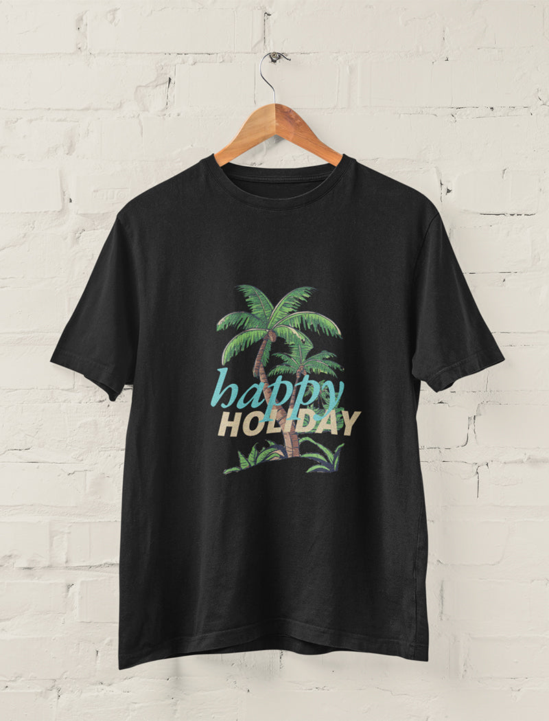 Happy Holiday Palm Tree Graphic Tee