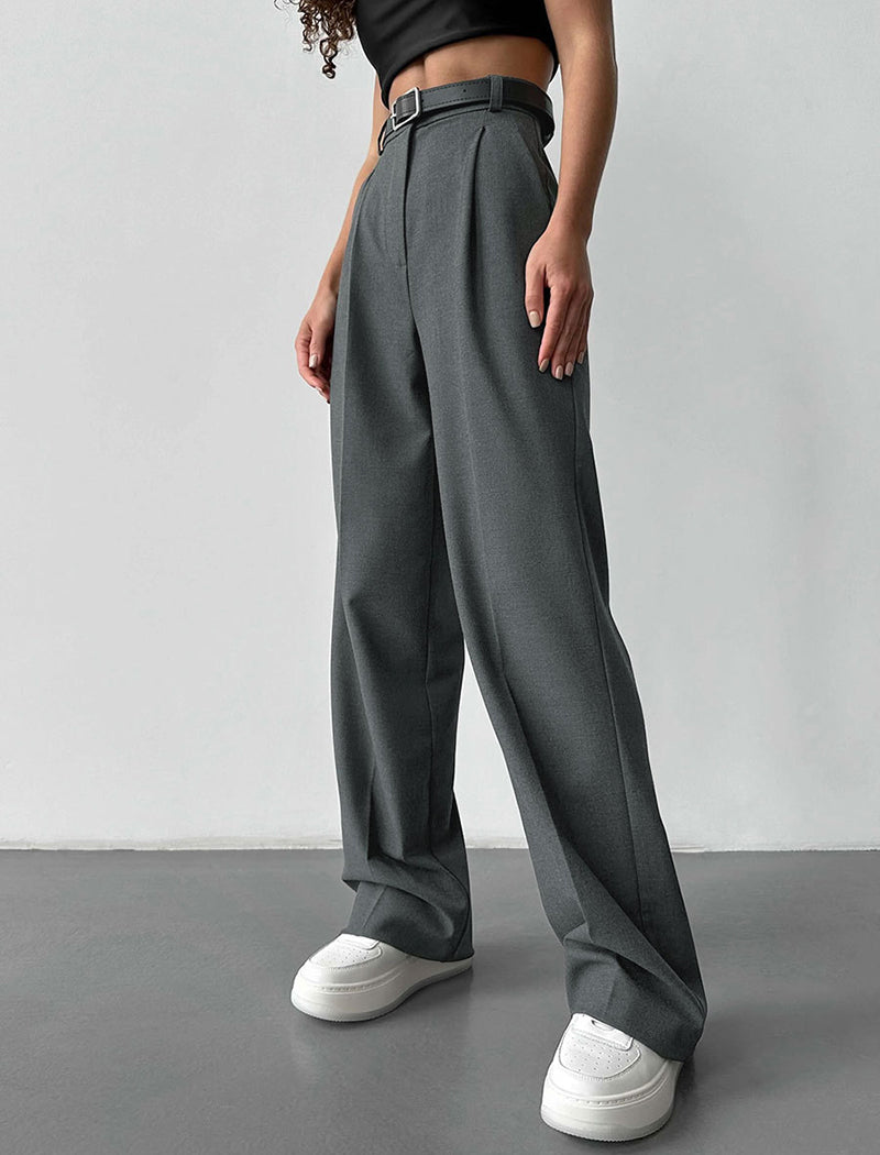 Straight-Leg Tailored Pants