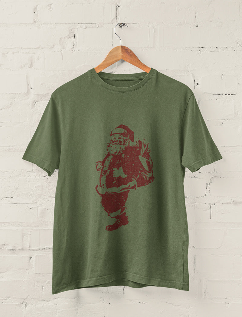 Vintage Santa Print Tee