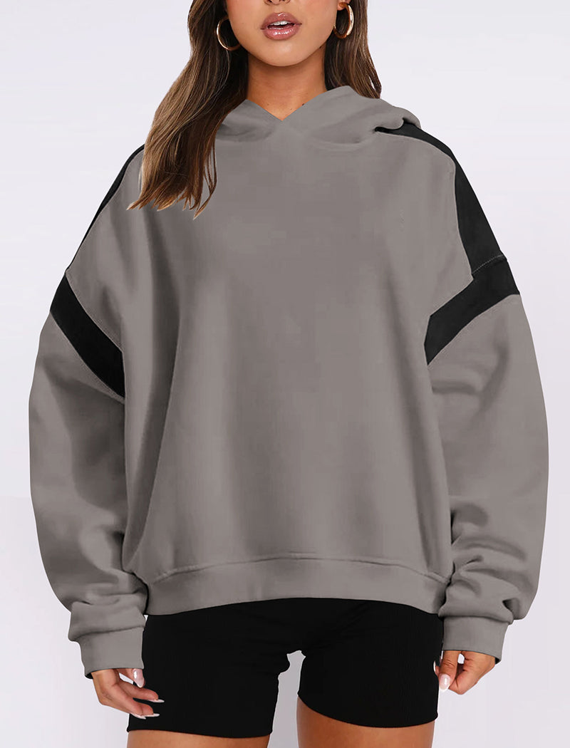 Colorblock Drop-shoulder Hoodie