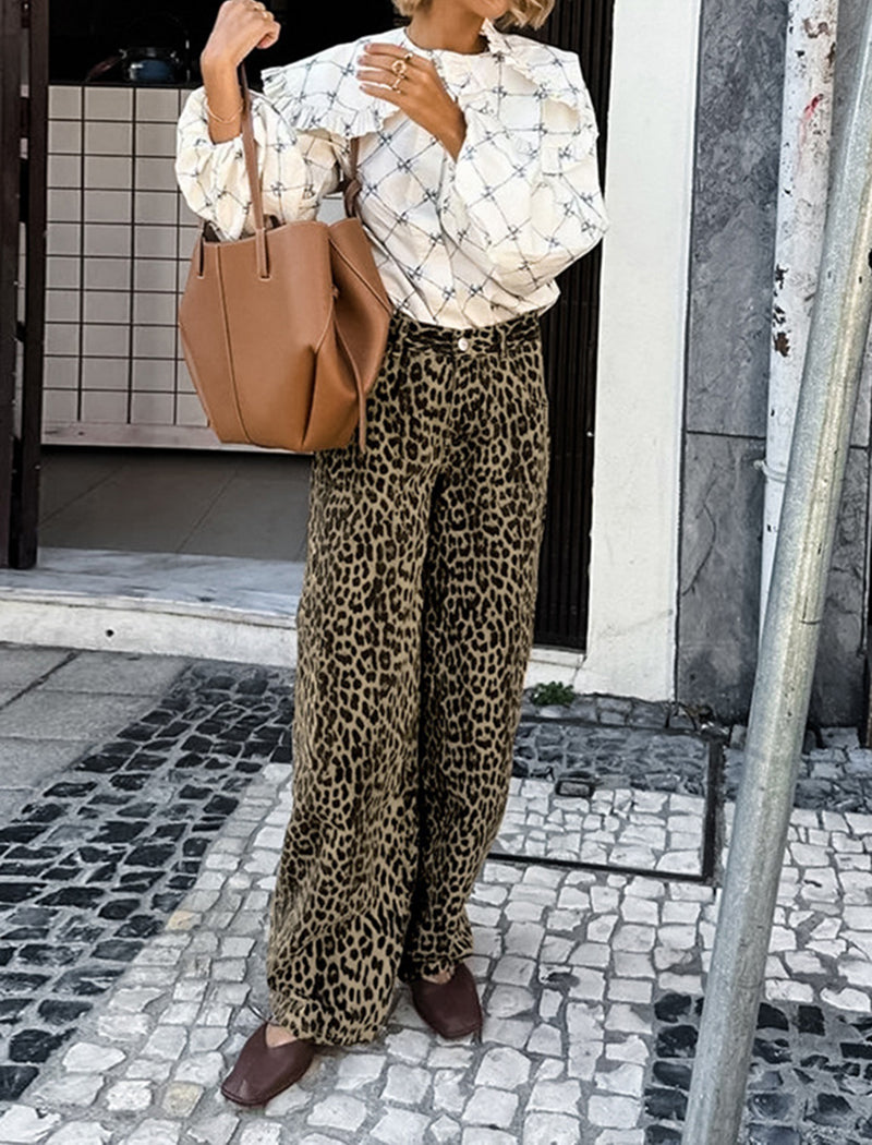 Vintage Leopard Print Pants