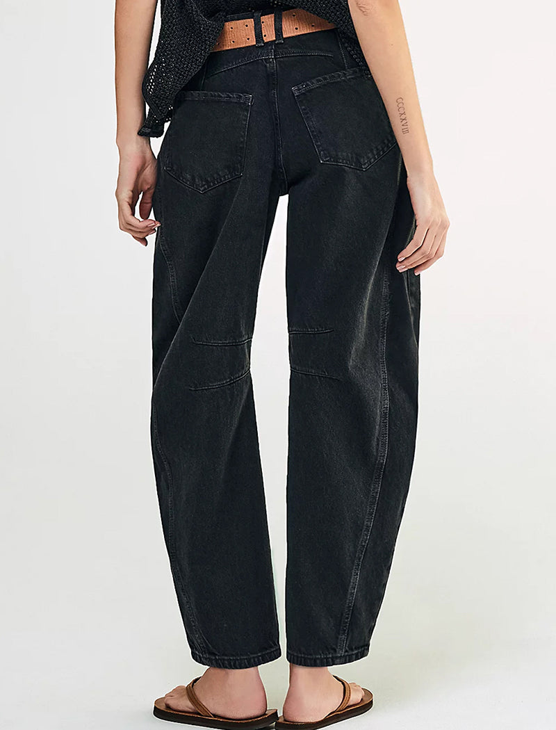 Wide-Leg Denim Pants