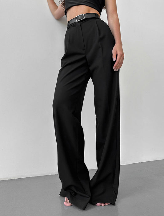 Straight-Leg Tailored Pants