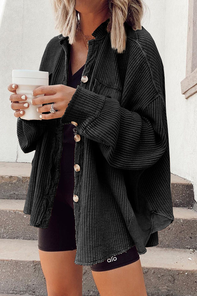 Button-Up Textured Shirt