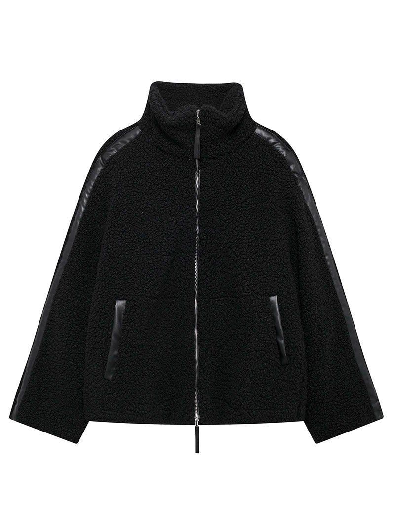 Zip-Up High-Neck Coat