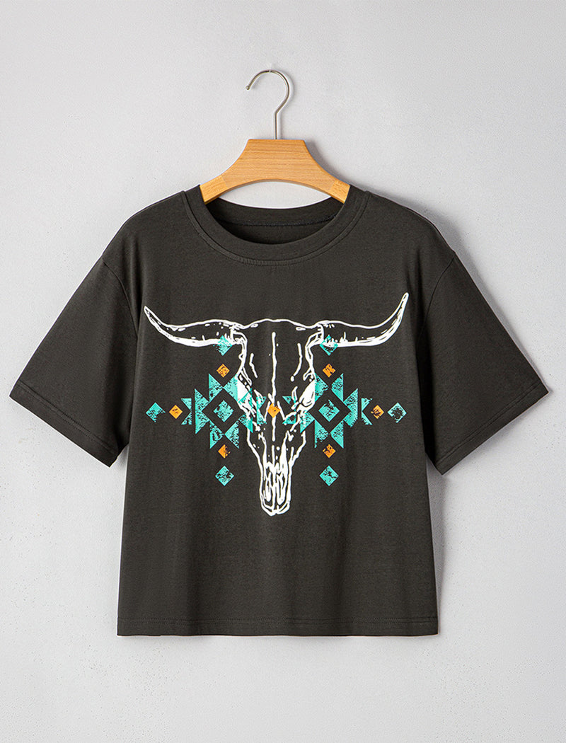 Vintage Western Bull Head Graphic Tee