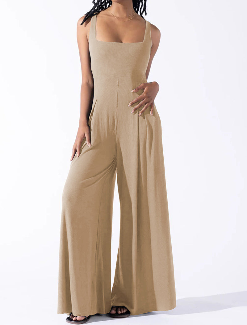 Sleeveless Wide-Leg Jumpsuit