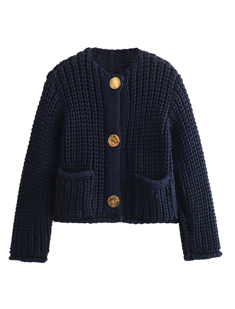 Button-Up Knit Cardigan