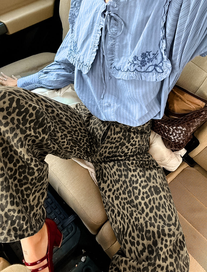 Vintage Leopard Print Pants